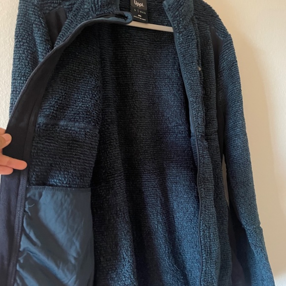 Uppi Men's Performance Fleece Zip Up Dark-Blue Jacket in size L NWOT - Picture 10 of 13